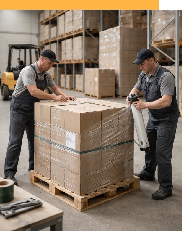 Упаковка и паллетирование грузов от 3634 руб: защита и крепление